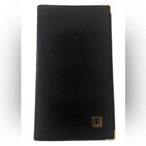 Men’s Vintage Dunhill Black Bi-Fold Long Leather Wallet W Original Box